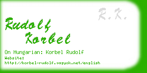 rudolf korbel business card